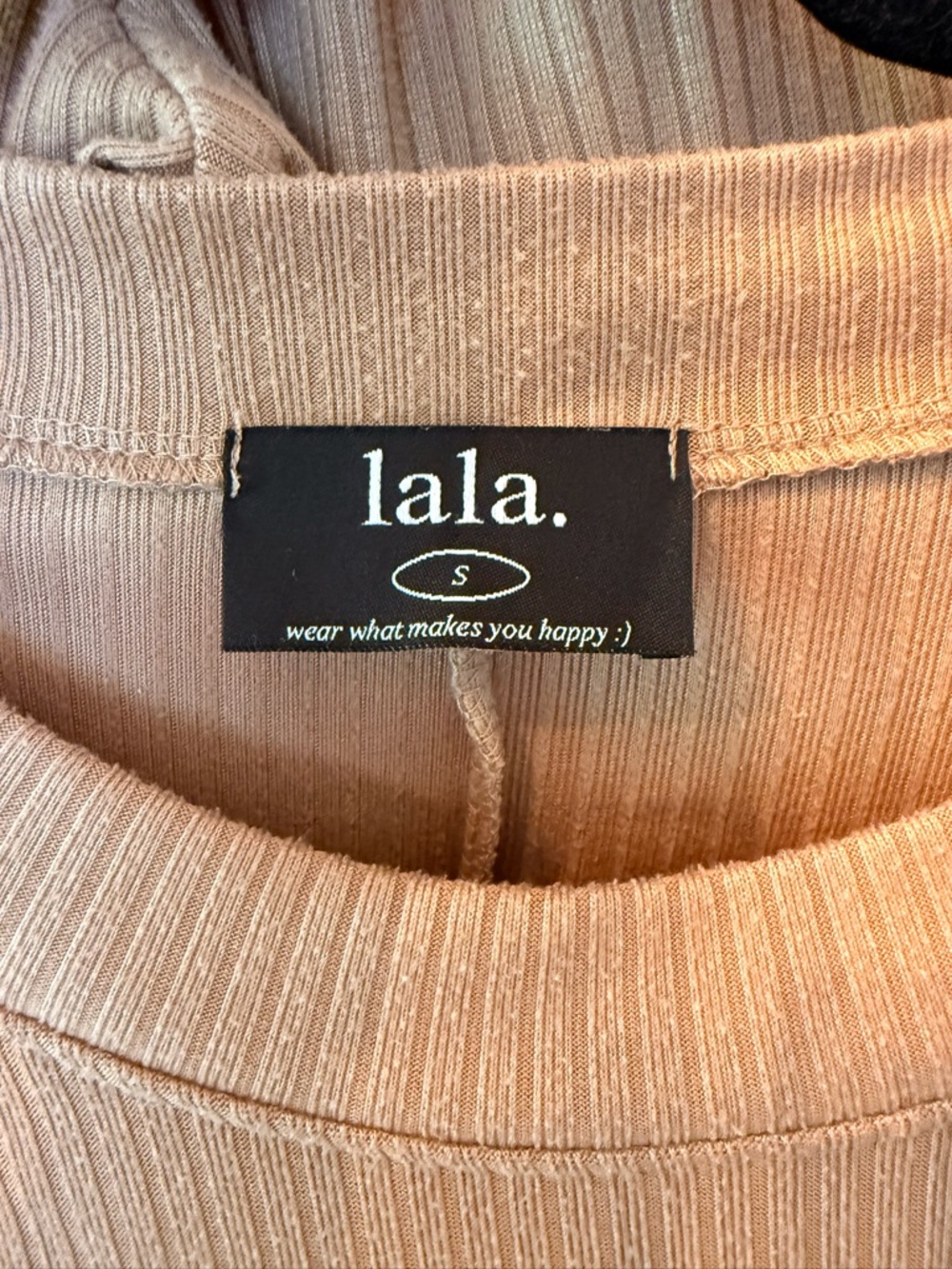Dressed in LALA Beige Ribbed Lounge Pantsuit Set - Picture 4 of 4